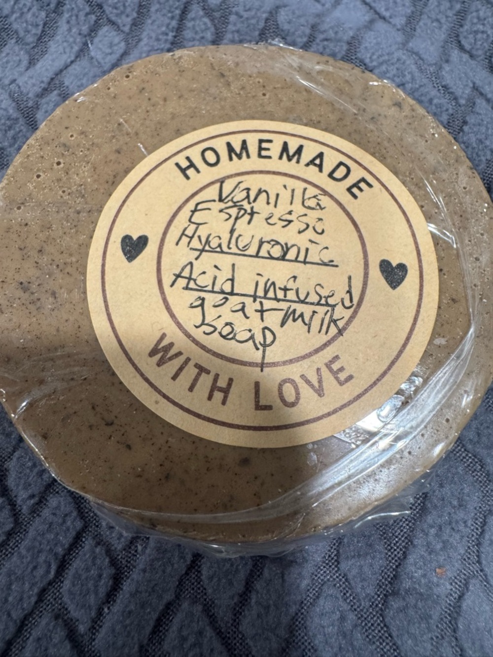 Homemade Vanilla Espresso Hyaluronic acid goat Milk Soap